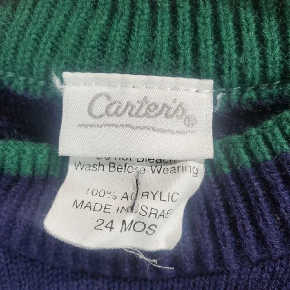 Carter's vintage teddy bear sweater 24 months